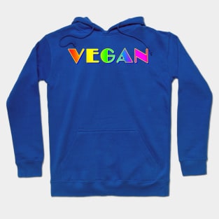 VEGAN in Broadway Rainbow Digital Lettering Hoodie